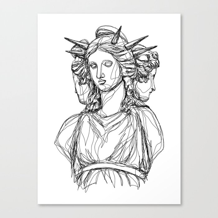 Hekate Greek Goddess Canvas Print