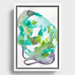 19  | Color Flow | 190531 Watercolor Abstract Painting | Framed Canvas