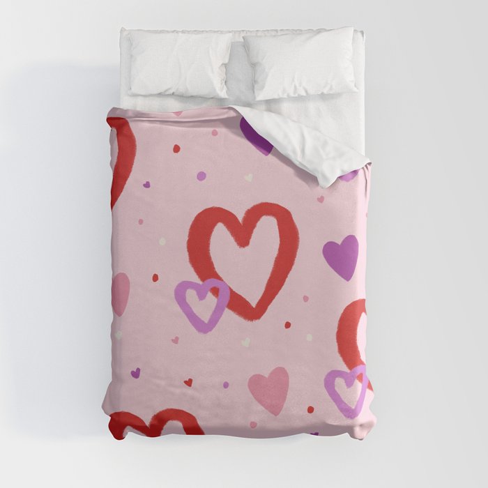 Valentine Heart Pattern Duvet Cover
