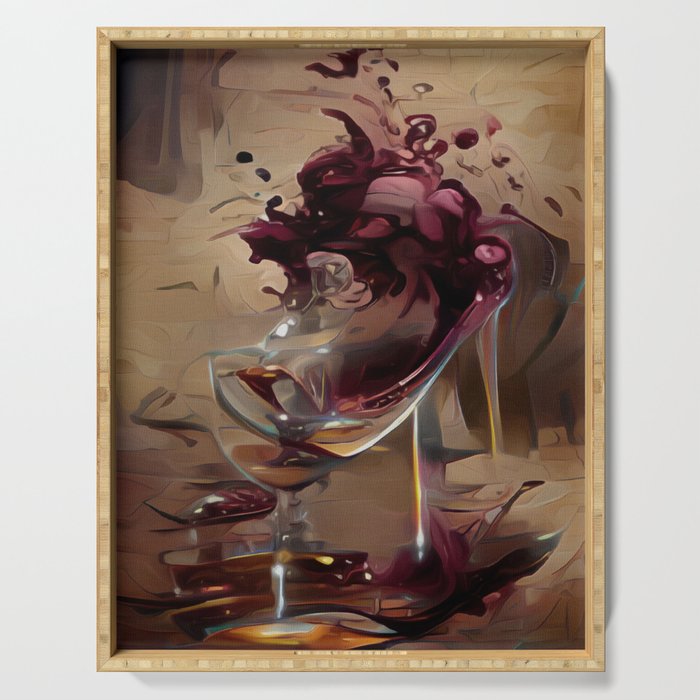 Spilled Wine Serving Tray