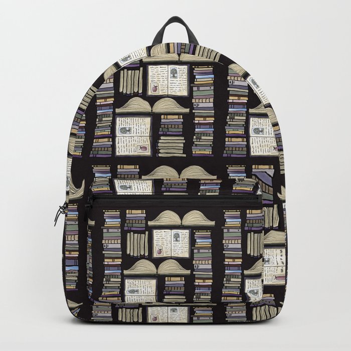 Dark Academia - Booktopia on black background Backpack