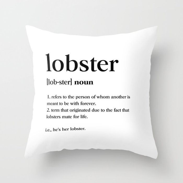 Lobster Definition Throw Pillow