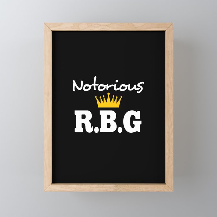 Notorious RBG Framed Mini Art Print