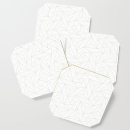 Chiffon and White Mosaic Shape Pattern Pairs DE 2022 Trending Color Almond Milk DEHW01 Coaster