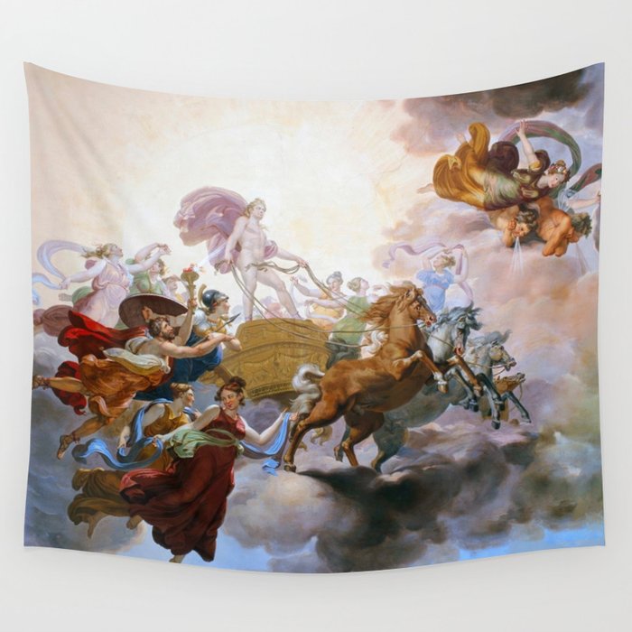 Prometheus Steals Fire from Apollo's Sun Chariot, 1814 Giuseppe Collignon Wall Tapestry