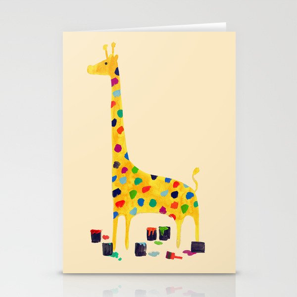 Paint by number giraffe Stationery Cards