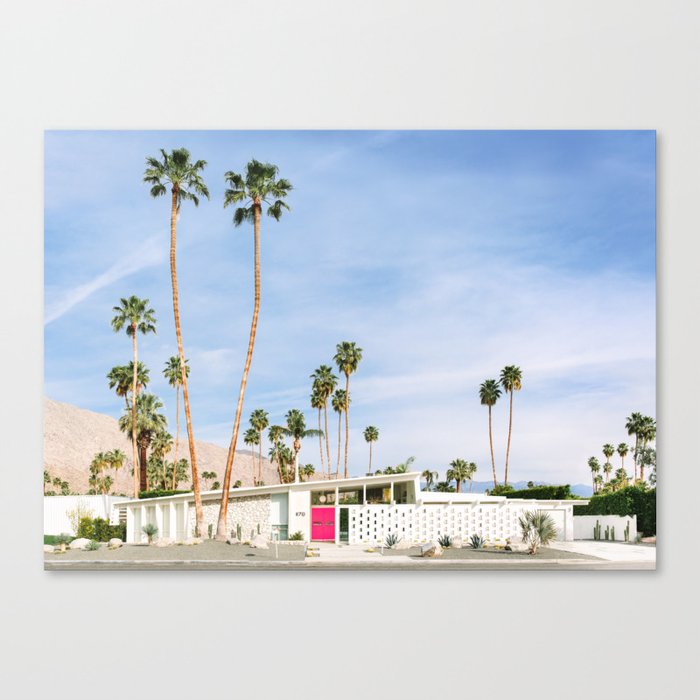 Palm Springs Pink Doors Canvas Print