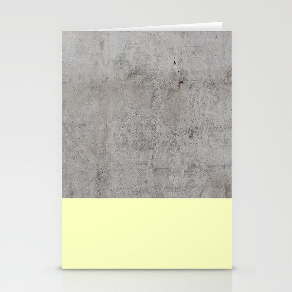 Yellow on Concrete Stationery Cards