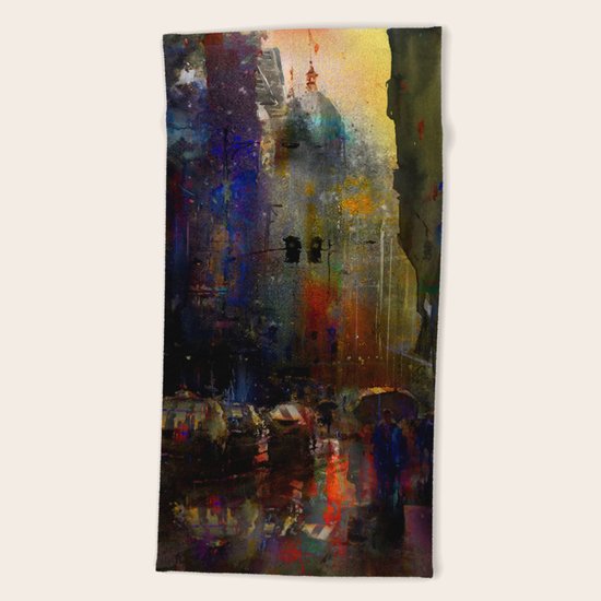 Rainy day Beach Towel