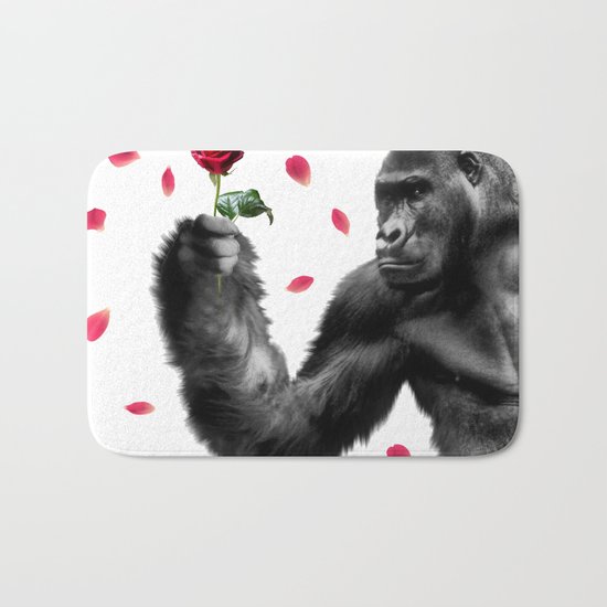 Gorilla In Love Bath Mat