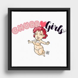 Chubby Girls "Red rose one" Framed Canvas