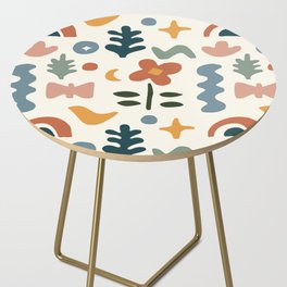 Cut shapes colorful pattern (rainbow) Side Table