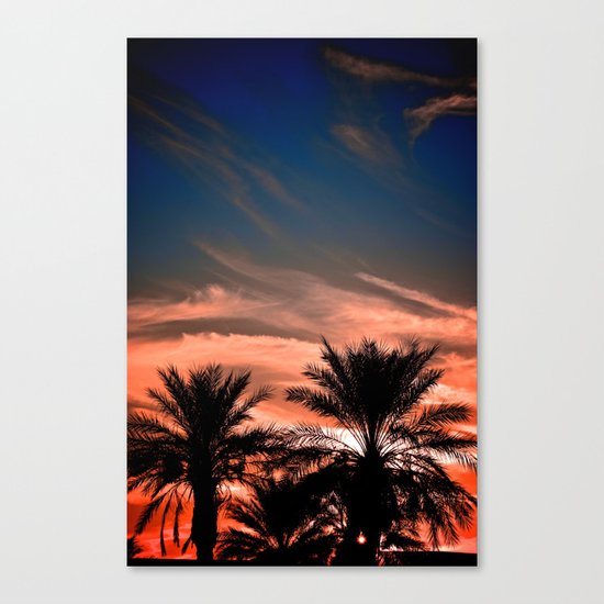 Palm Sunset Canvas Print