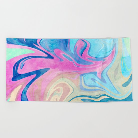 Candies & Sea #society6 #decor #buyart Beach Towel