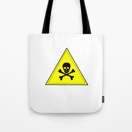 Skull Hazard Sign Danger Caution Tote Bag