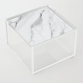 Elegant White Gray Marble Stone  Acrylic Box