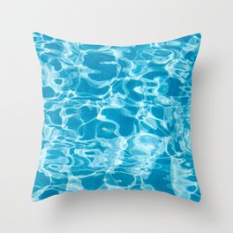 Geometric Pool Me - Retro Pool - Throw Pillow
