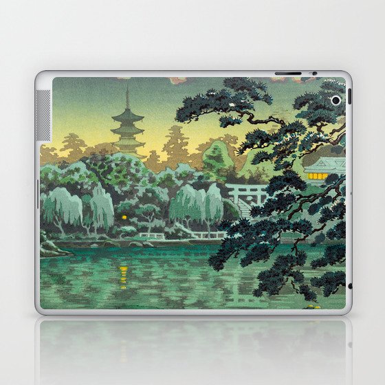 Tsuchiya Koitsu - Ueno Shinobazu Pond - Japanese Vintage Woodblock Painting Laptop & iPad Skin