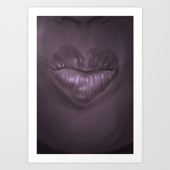 a kiss goodnight Art Print