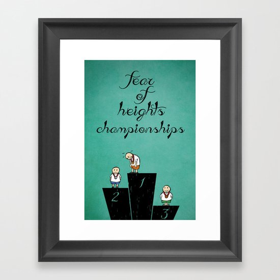 fear of height Framed Art Print