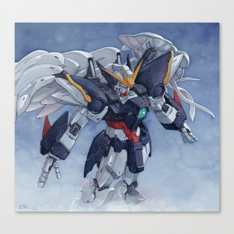 Gundam Wing Zero Cut Ver Canvas Print By Trunnec Society6
