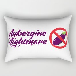 Aubergine Nightmare "No Eggplant" Logo Rectangular Pillow