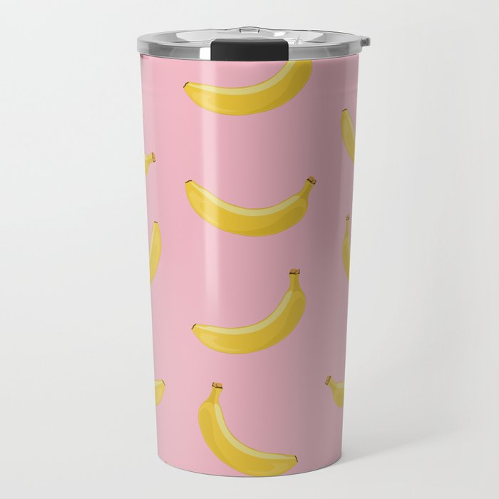 Banana in pink Travel Mug