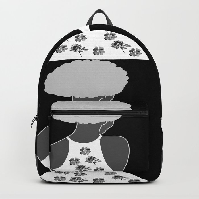 Woman At The Meadow Vintage Dark Style Pattern 04 Backpack