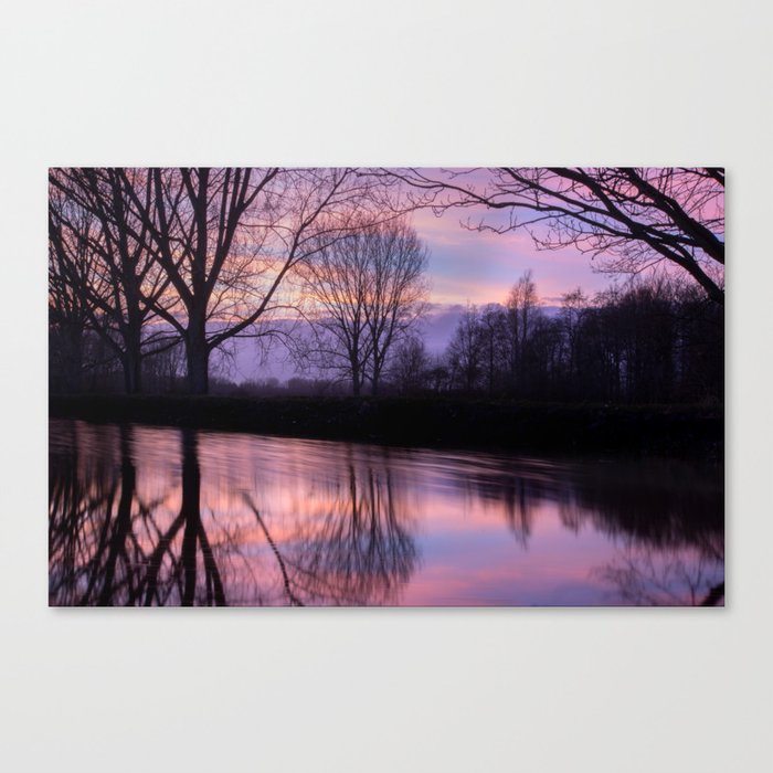 Sunset silhouette Canvas Print