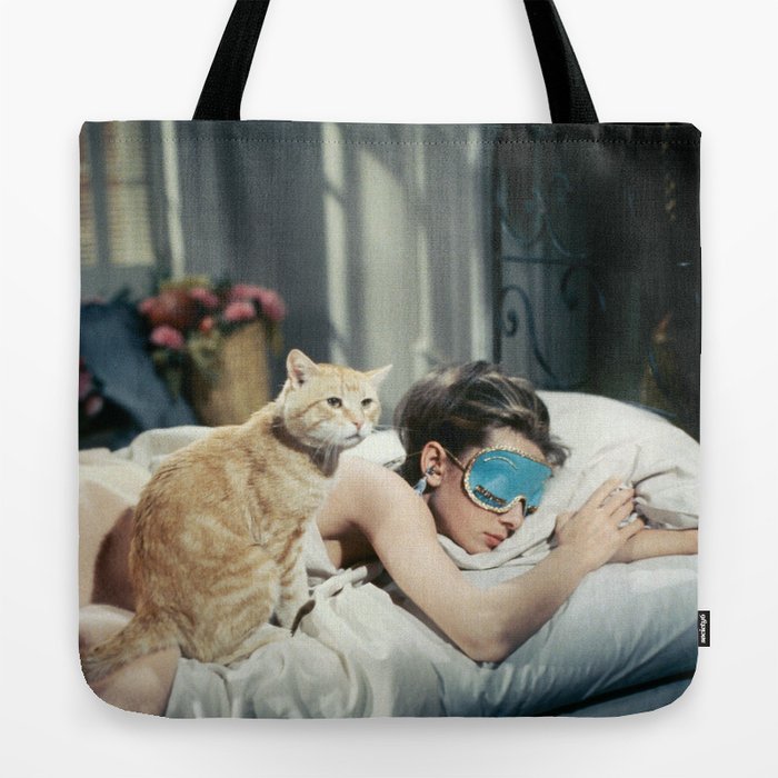 Holly Golightly Breakfast at tiffany movie poster Tote Bag by Pink