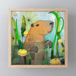 Capybara Framed Mini Art Print