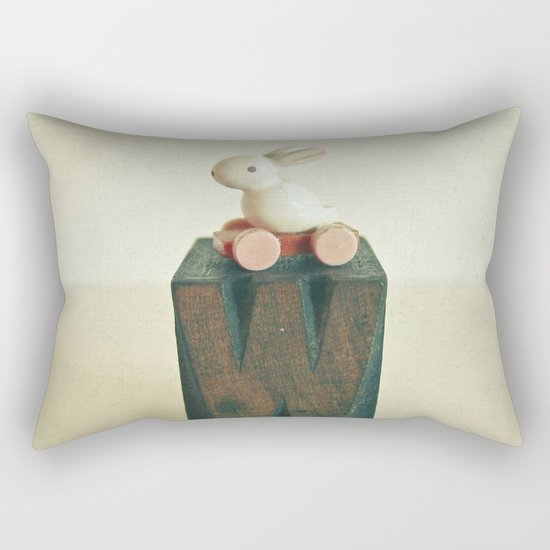 W is for Wheels Rectangular Pillow
