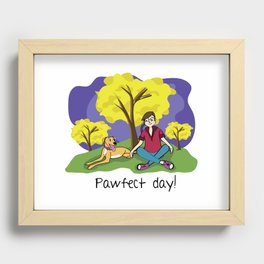 Pawfect Day! Recessed Framed Print