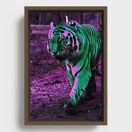 Tiger 90s Style Framed Canvas