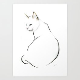 Cat Study Art Print