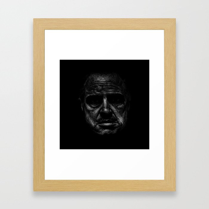 Godfather (B&W) Framed Art Print