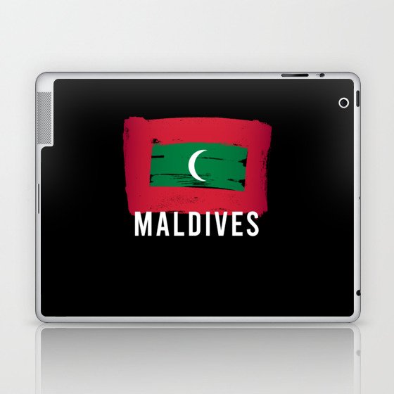 Maldives Flag Maldives Vacation Surfers Laptop & iPad Skin