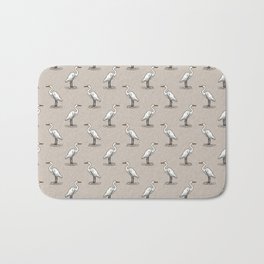 egrets - pewter Bath Mat