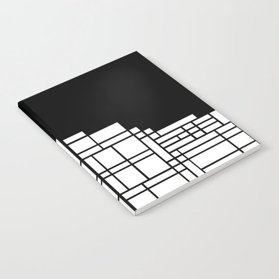 Map Black Boarder Notebook
