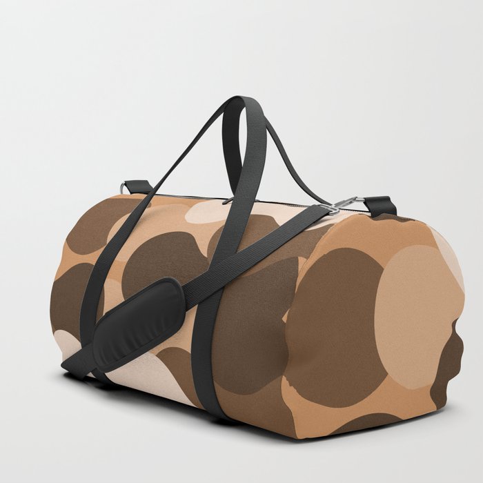 Cool Abstract Shape Art- Brown Duffle Bag