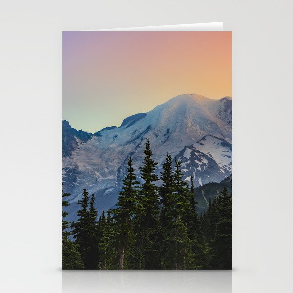 Mount Rainier colors Stationery Cards