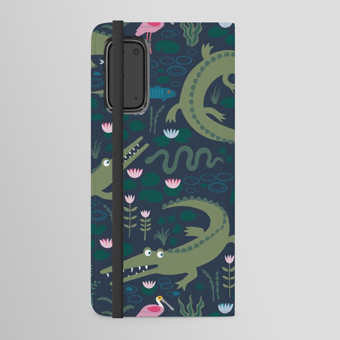 American Alligators and Roseate Spoonbills - Comeback Species by Cecca Designs Android Wallet Case