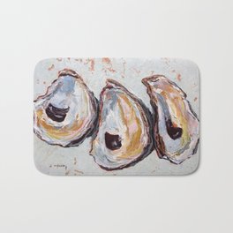 Oyster shells Bath Mat | Oystershells, Seashells, Marine, Art, Magladry, Painting, Ocean, Jmagladry, Seafood, Food 