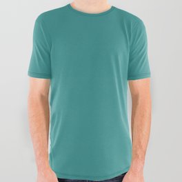 TEAL SOLID COLOR All Over Graphic Tee