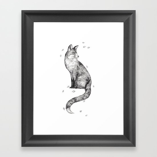 Foa // Graphite Framed Art Print