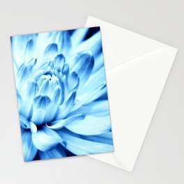 Expressive Dahlia In Light Blue Stationery Card