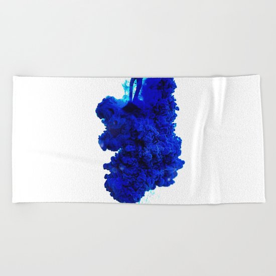 INDIAN INK IN WATER / COBALT Beach Towel