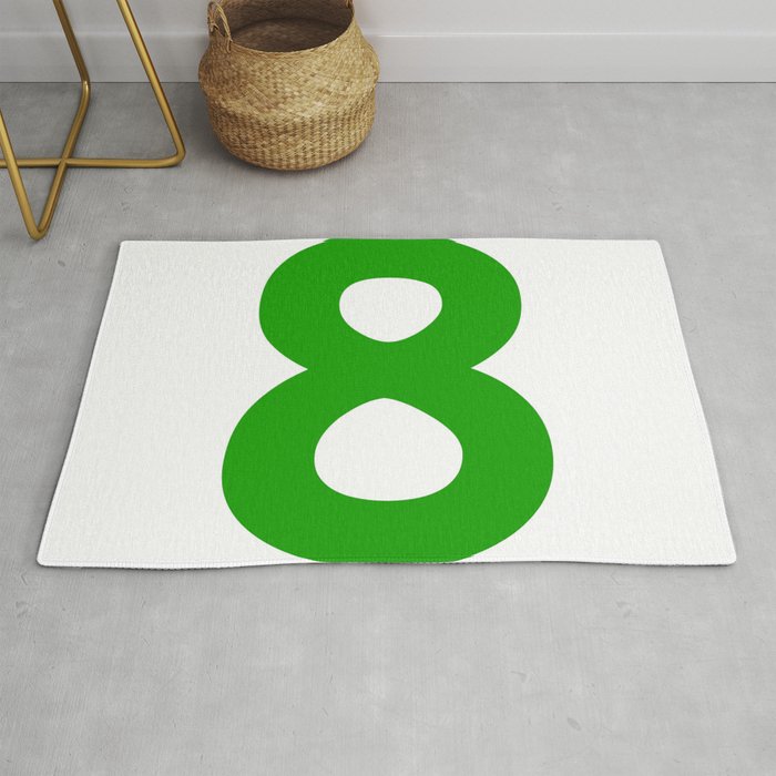 Number 8 (Green & White) Rug