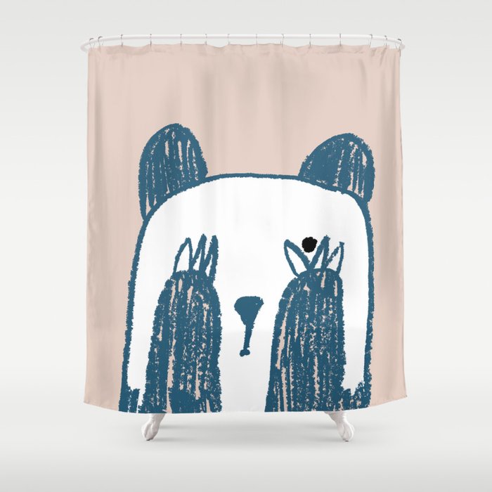 No peeking panda Shower Curtain