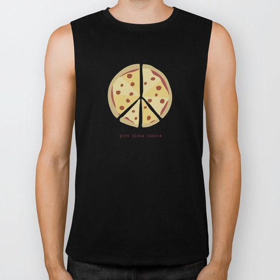 Give Pizza Chance Biker Tank